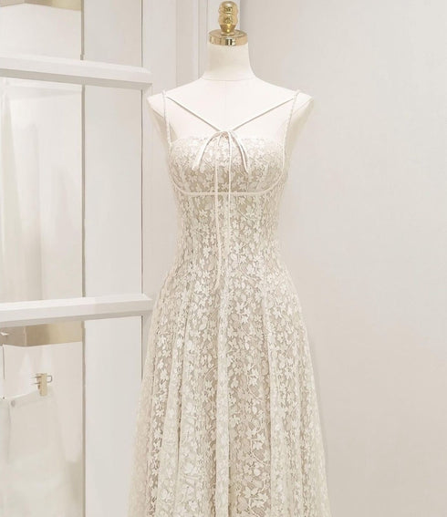 Ladies Vintage Lace Sleeveless A-line Dresses
